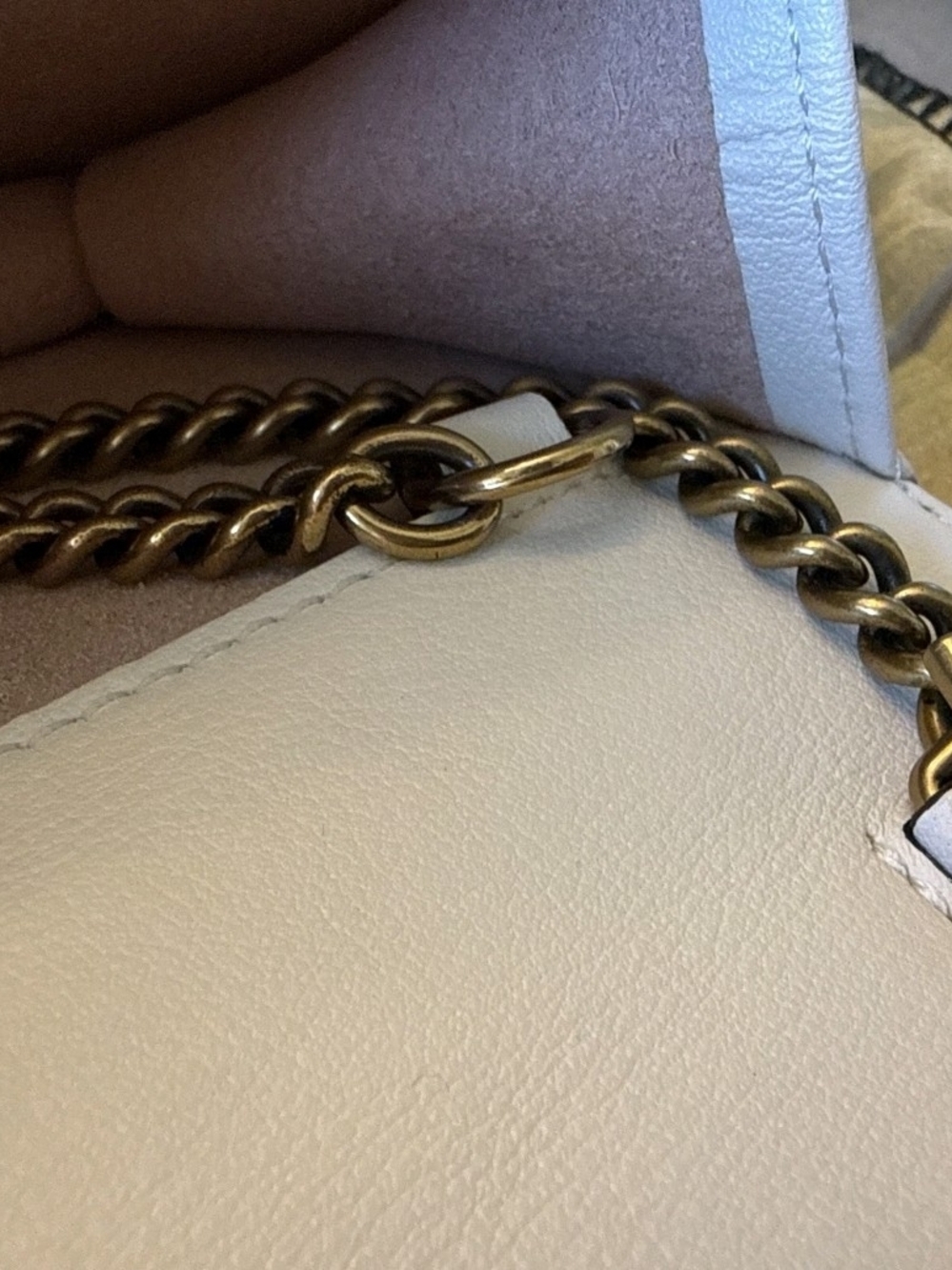 Gucci GG Marmont Cream 3 Way Mini Animalier Matelass'e Crossbody Purse - Picture 7 of 7
